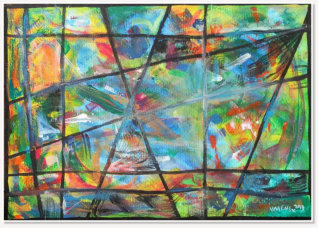 Vivien Lee. Yao-Noi-Series-9. Acrylic on canvas paper.