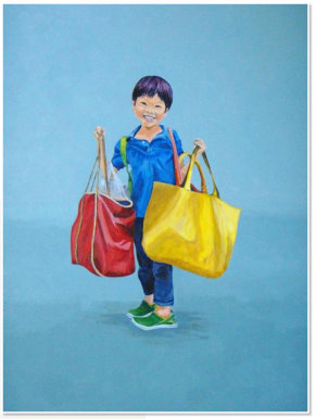 Marilyn Johnston. Primarily Shimon. Acrylic on canvas.