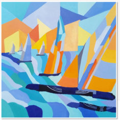 Michelle Yong. Sail Free 2. Acrylic on canvas.