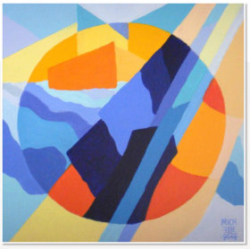 Michelle Yong. Sail Free 4. Acrylic on canvas.