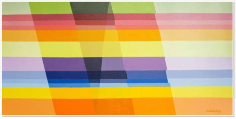 Michelle Yong. Lines. Acrylic on canvas.