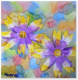 Hannah Lim. Flowers. Watercolour on paper.