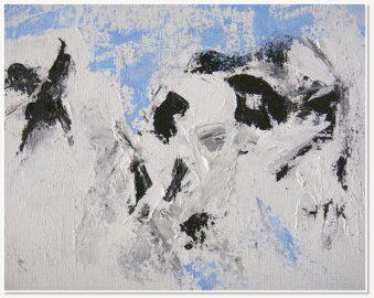 Pauline Ponder. Memory about Cow. Acrylic on canvas.