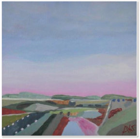 Arva Kayamali Rangwala. Away from the Concrete Jungles. Acrylic on canvas.