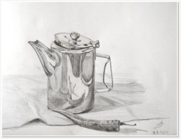 Mann Khine. Still Life. Pencil on paper.