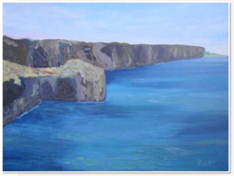 Parul Trivedi. Cliff. Acrylic on canvas.