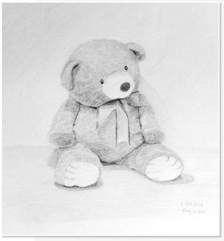 Tan Eng Chew. Teddy Bear. Pencil on paper.