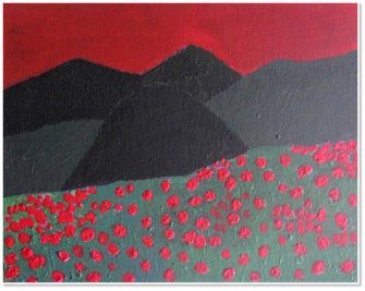 Uma Joseph. A Journey. Acrylic on canvas panel.