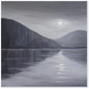 Jessica Wong. Full Moon Night. Acrylic on canvas.