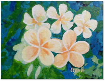 Elena Markina. Flowers. Acrylic on canvas.