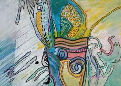 2025   18.5 x 13.5 cm   Mixed media on paper