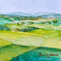 2026   4.5  x 4.5 cm   Watercolour on paper