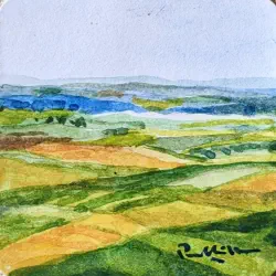 2026   4.6  x 4.6 cm   Watercolour on paper
