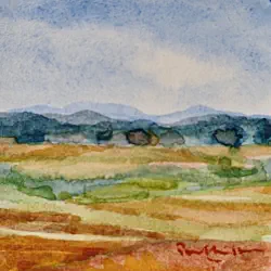 2026   4.6  x 4.6 cm   Watercolour on paper