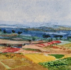 2026   4.6  x 4.6 cm   Watercolour on paper