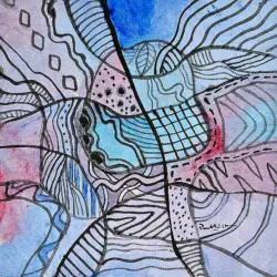 2026   6.5 x 6.5 inches   Acrylic on rice-paper