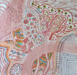 2026   7 x 6.75 inches   Mixed media on paper
