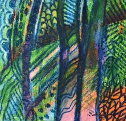 2026   5.5 x 5.5inches   Oil pastel on paper