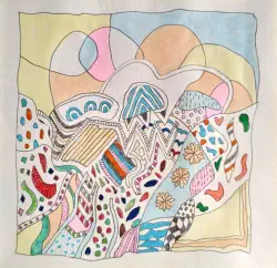 2026   7 x 6.75 inches   Mixed media on paper
