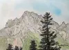 2025   3.5 x 2.5 inches   Watercolour on paper