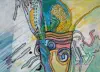 2025   18.5 x 13.5 cm   Mixed media on paper