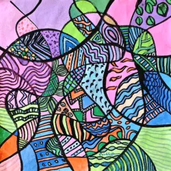 2026   6.5 v 6.5 inches   Watercolour on rice-paper