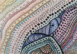 2026   3.5 x 2.5 inches   Mixed media on paper