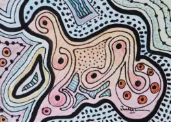 2026   3.5 x 2.5 inches   Mixed media on paper