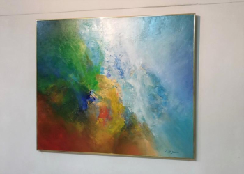 Waterfall 2003   Acrylic on canvas   120 x 100cm   POR