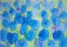 Blue Tulips   2017   Acrylic on paper   29.5 x 20.5 cm   POR